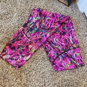 Lululemon Athletica Pink and Black Patterned Shorts